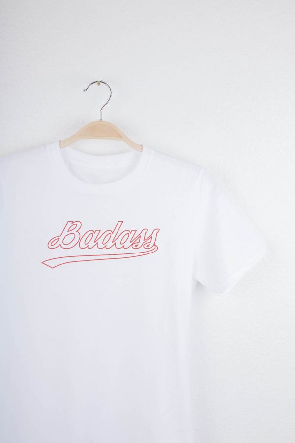 T-shirt Badass Blanc