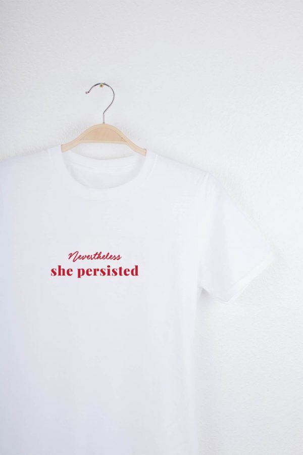 Nevertheless she persisted blanc t-shirt unisexe